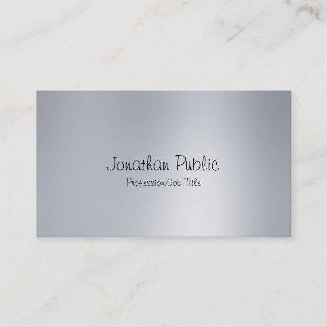 Carte De Visite Écriture manuscrite libre sophistiquée moderne arg (Devant)