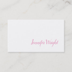 Carte De Visite Écriture minimaliste professionnelle féminine