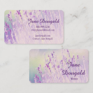 Carte De Visite Écrivain de couleur aquarelle Floral Classic