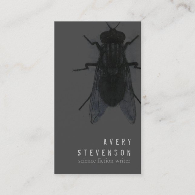 Carte De Visite Écrivain de science-fiction Black House Fly (Devant)
