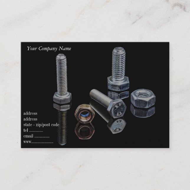 Carte De Visite Écrous - et - boulons (Devant)