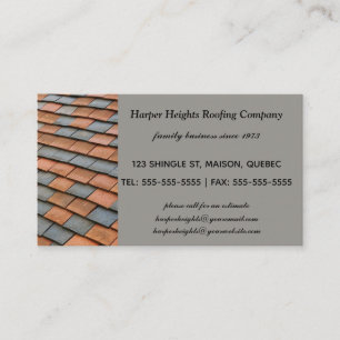 Carte De Visite Editable Roofing Company