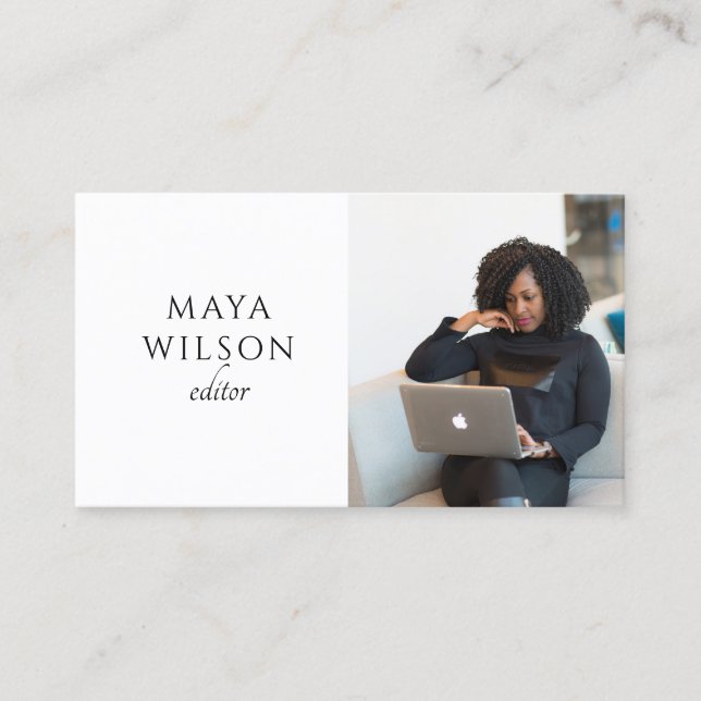 Carte De Visite Éditeur Minimaliste Moderne (Devant)