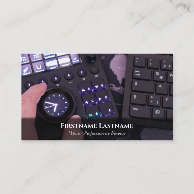 Carte De Visite Éditeur vidéo effets visuels art numérique spécial (Devant)