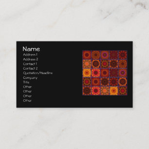 Carte De Visite Édredon de patchwork fol orange