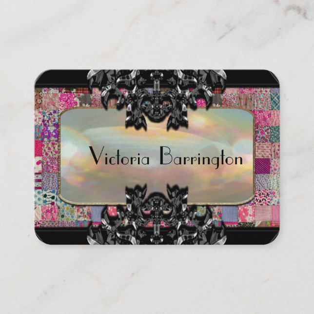 Carte De Visite Édredon élégant rond (Devant)