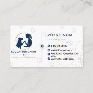 Carte de visite éducateur canin personnalisable