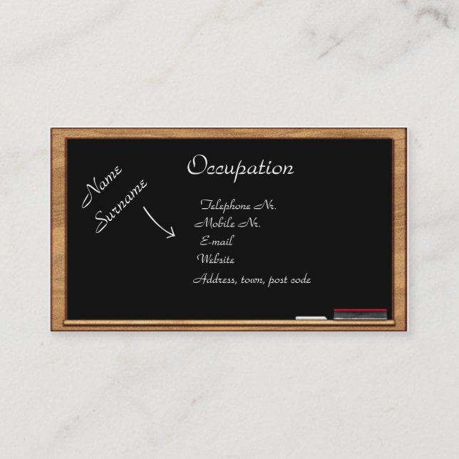 Carte de visite : Éducation et formation (Devant)