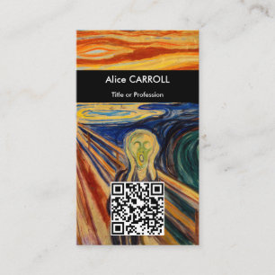 Carte De Visite Edvard Munch - The Scream 1910 - QR Code
