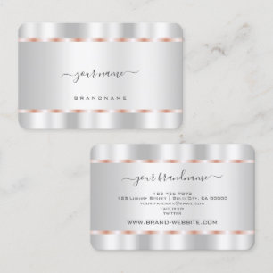 Carte De Visite Effet argenté glamour professionnel et élégant