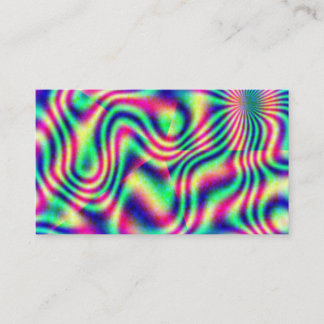 Carte De Visite Effet de la lampe de lave acrylique pour le cyan r