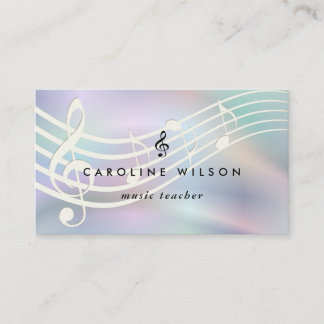 Carte De Visite effet holographique faux de professeur de musique