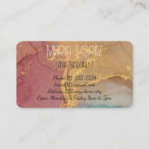 CARTE DE VISITE EFFET MARBRE CHIC PARTIES SCINTILLANT BLANCHE