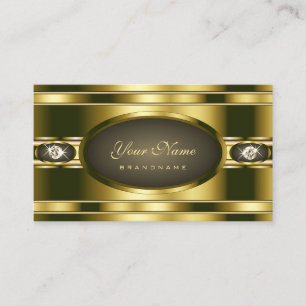Carte De Visite Effet or glamour avec strass Faux tendance
