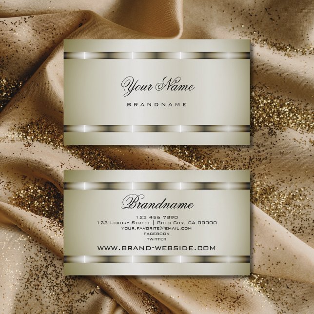Carte De Visite Effet Platine moderne Professionnel et simple (Créateur téléchargé)