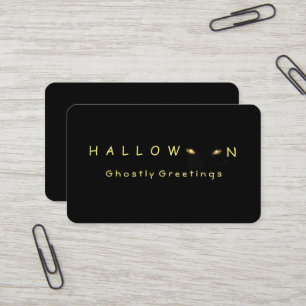 Carte de visite éffrayant Halloween Cat Eyes