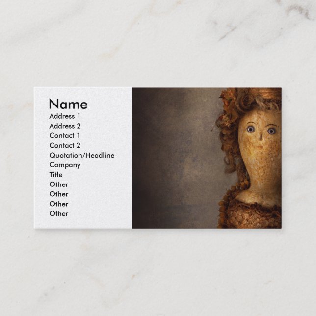 Carte De Visite Effrayante - Poupée - Matilda (Devant)