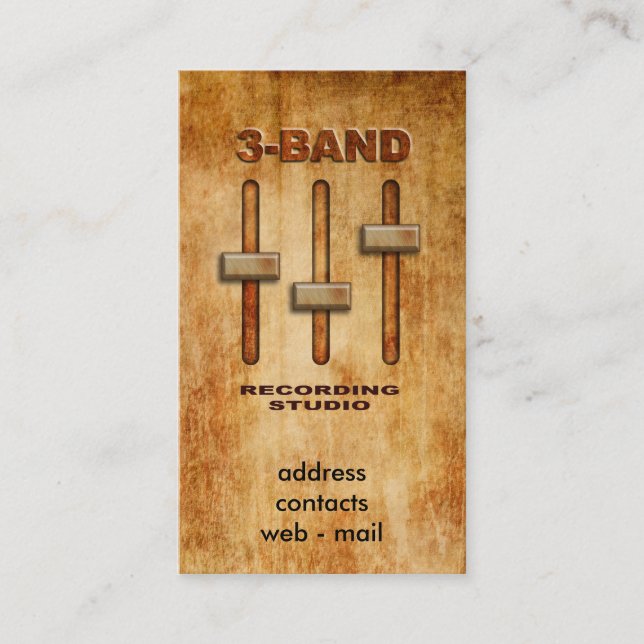 Carte De Visite égaliseur de 3 bandes (version grunge) (Devant)