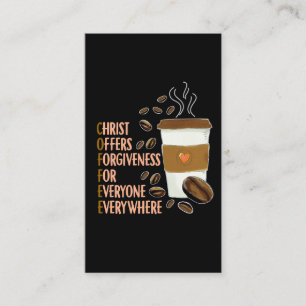 Carte De Visite Église chrétienne du Christ Café Pasteur de caf
