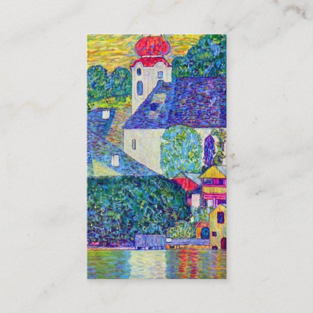 Carte De Visite Église de St Wolfgang de Klimt dans Unterach sur (Devant)