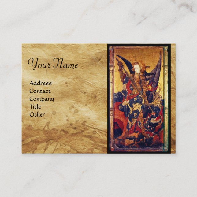Carte De Visite Église Saint-Michel-Vanquishing Devil as Medieval  (Devant)