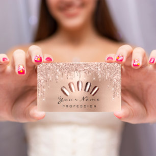 Carte De Visite Égouttements maigres de manucure rose fidelité 10