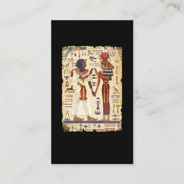 Carte De Visite Égypte Mur Hiéroglyphique Mural Culture égyptienne (Devant)