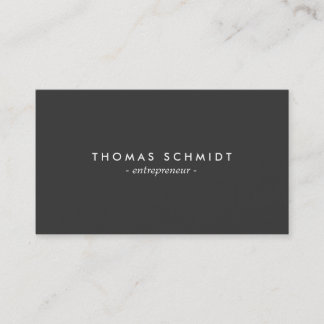 Carte De Visite Einfache Minimaliste Schwarz Moderne berufliche
