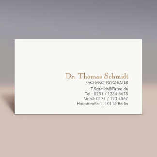 Carte De Visite Einfache und elegante berufliche Psychiater