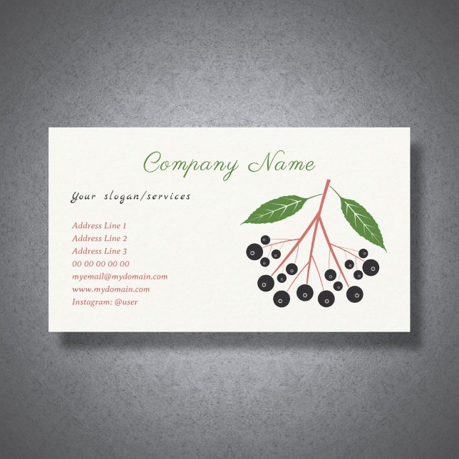 Carte de visite Elderberry (Elderberry Business Card)