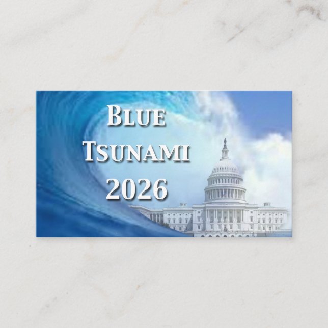 Carte De Visite Élection Tsunami Bleu 2026 (Devant)