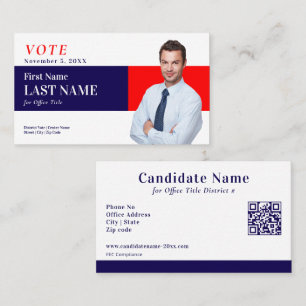 Carte De Visite Élections politiques Candidat à la campagne person