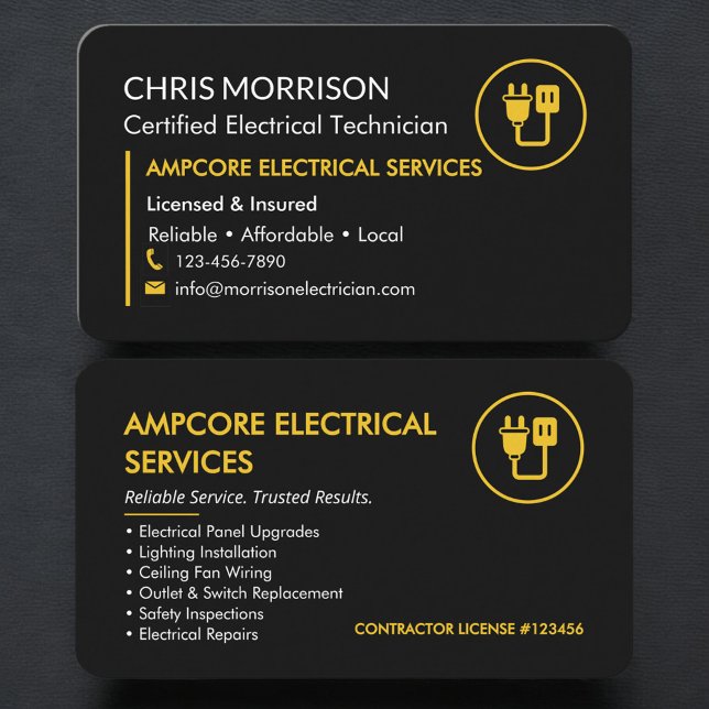 Carte De Visite Electrician (Créateur téléchargé)