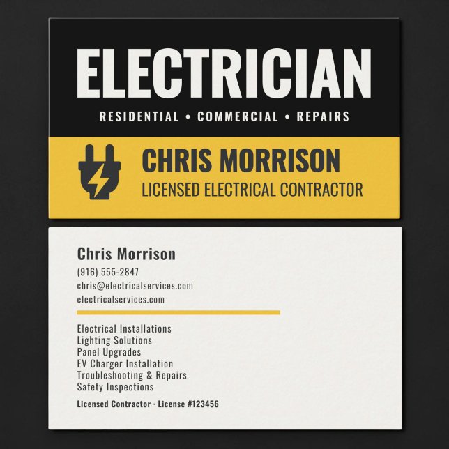 Carte De Visite Électricien (Créateur téléchargé)