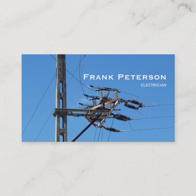 Carte De Visite électricien à haute tension (Devant)