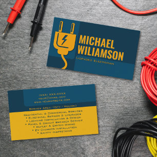 Carte De Visite Électricien agréé professionnel Travaux électrique