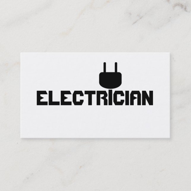 Carte De Visite Electricien Electric Electricity Company (Devant)