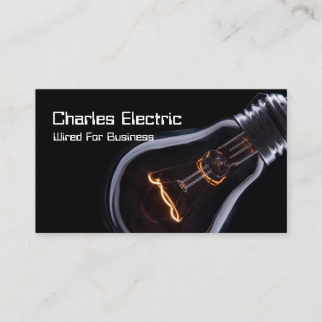 Carte de visite électricien électricité électrique (Devant)