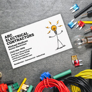 Carte De Visite Électricien Entrepreneur Électricien