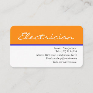 carte de visite électricien modifiable