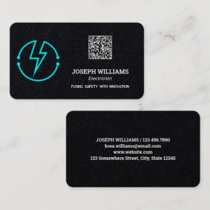 Carte De Visite Électricien personnalisé QR