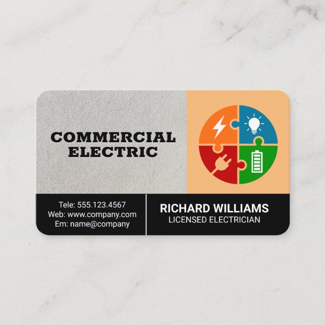 Carte De Visite Électricité puissance et énergie  (Devant)