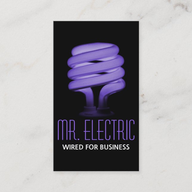 Carte De Visite Électrique, Électricien, Électricité (Devant)