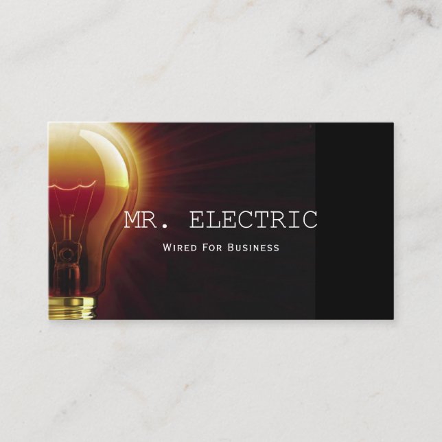 Carte de visite électrique électrique (Devant)