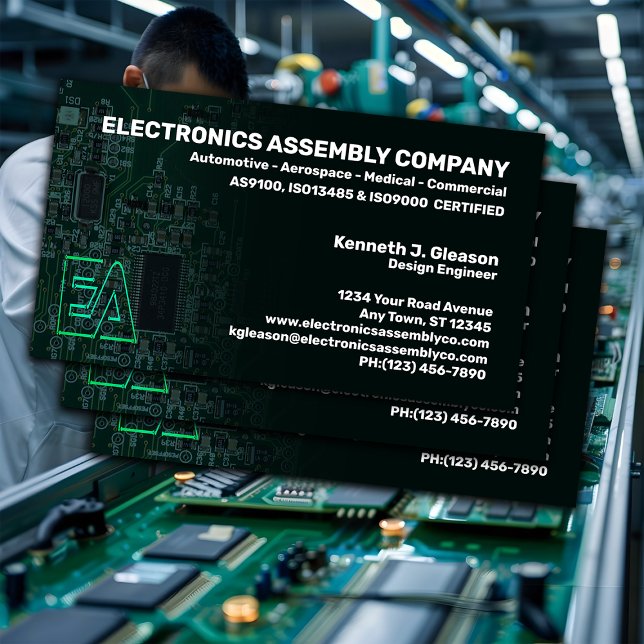 Carte De Visite Electronics Assembly Company (Créateur téléchargé)