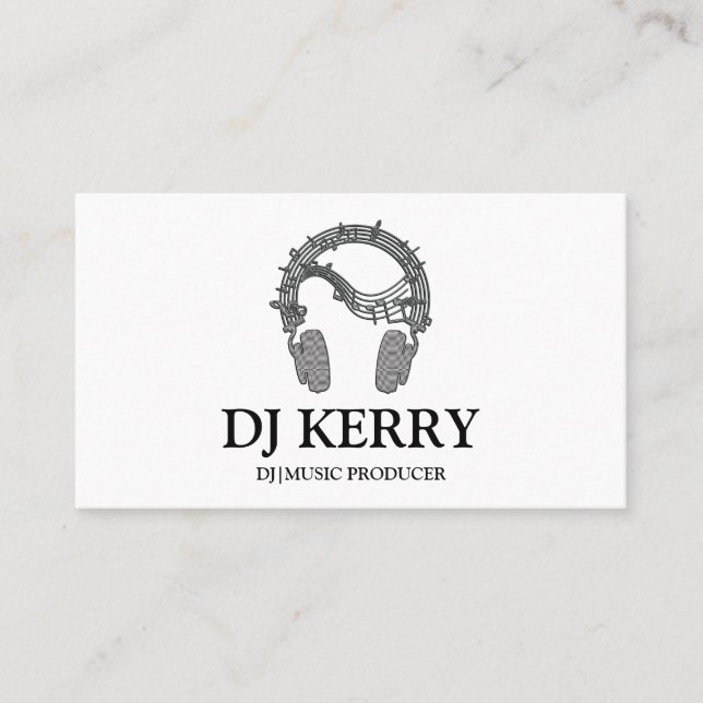 Carte de visite électronique DJ Disk Jockey (Devant)