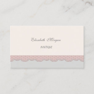 Carte De Visite Élégance Chic Luxe, Dentelle