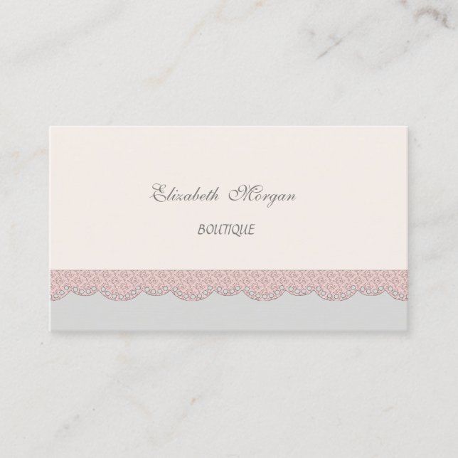 Carte De Visite Élégance Chic Luxe, Dentelle (Devant)