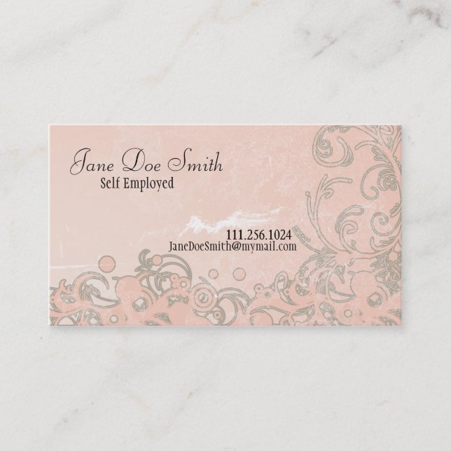 Carte De Visite Élégance de GrungeRapide (Devant)