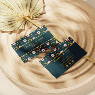 Carte De Visite Élégance florale élégante Chic moderne